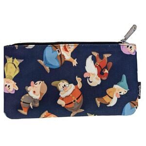 Loungefly Disney Seven Dwarves Allover Print Cosmetic Pencil Pouch | NWT